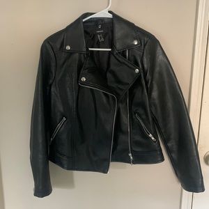 Black leather jacket